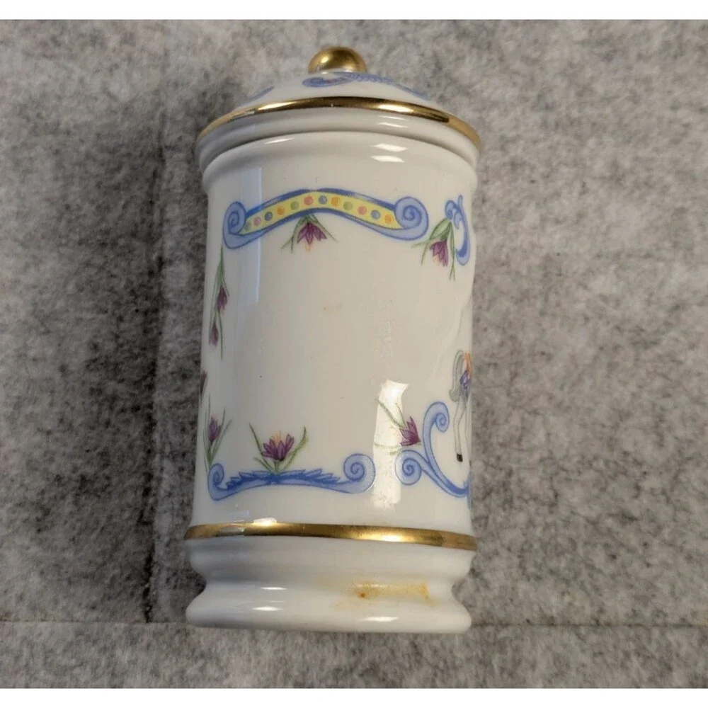 The Spice Carousel By Lenox Vintage 1993 Fine Porcelain Saffron w/ 24k Gold Trim